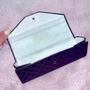 Gucci Foldable Leather Glasses Case Monogram